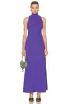 Christopher John Rogers Mock Neck Maxi Dress In Nepeta