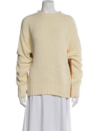 Pre-owned Christopher John Rogers Mock Neck Sweater In Yellow