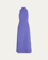 Christopher John Rogers Mock Neck Maxi Dress In Nepeta