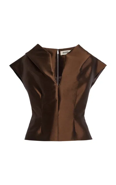 Christopher John Rogers Moda Operandi In Brown