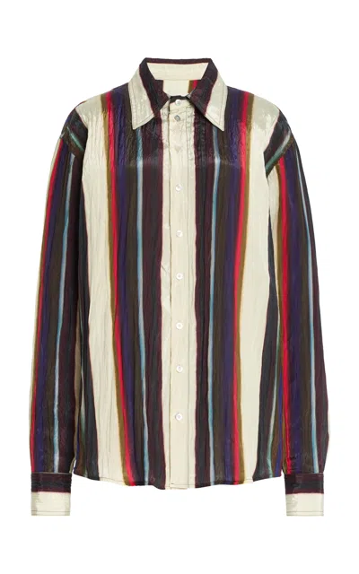 Christopher John Rogers Morris Stripe Shirt In Multi