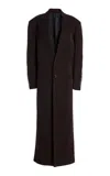 Christopher John Rogers Oversized Wool Coat In Brown