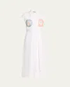 Christopher John Rogers Sequined Sleeveless Belted Shirtdress