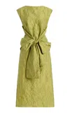 Christopher John Rogers Silk-blend Shift Dress In Green