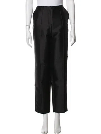 Pre-owned Christopher John Rogers Silk Wide Leg Pants W/ Tags In Black