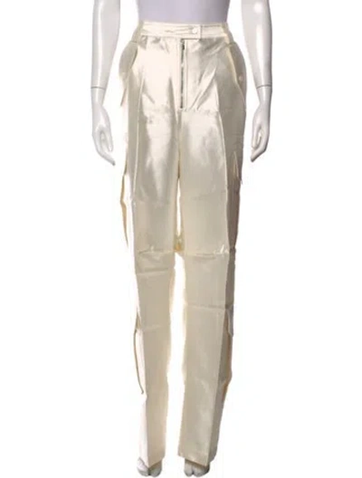 Pre-owned Christopher John Rogers Silk Wide Leg Pants W/ Tags In Neutrals