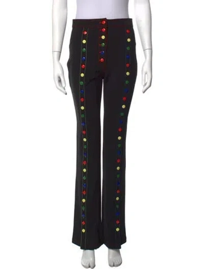 Pre-owned Christopher John Rogers Straight Leg Pants In Black