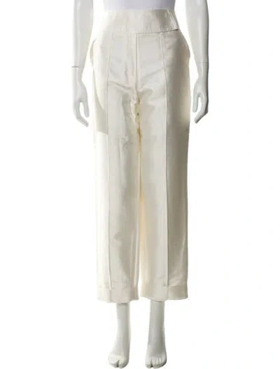 Pre-owned Christopher John Rogers Straight Leg Pants In Neutral