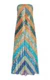 Christopher John Rogers Strapless Hand-embellished Midi Dress In Multi