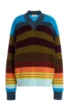 Christopher John Rogers Striped Knit Sweater In Multi