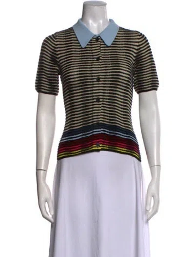 Pre-owned Christopher John Rogers Striped Sweater In Multicolor