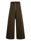 Christopher John Rogers Tab Wide-leg Trousers In Brown