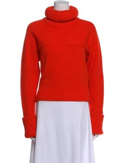 Pre-owned Christopher John Rogers Turtleneck Sweater In Orange
