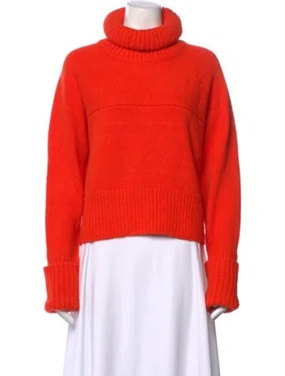 Pre-owned Christopher John Rogers Turtleneck Sweater In Orange