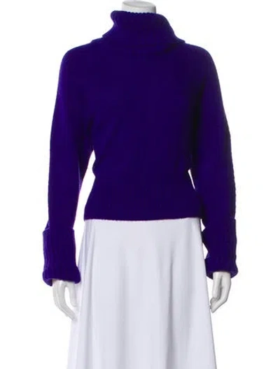 Pre-owned Christopher John Rogers Turtleneck Sweater In Purple