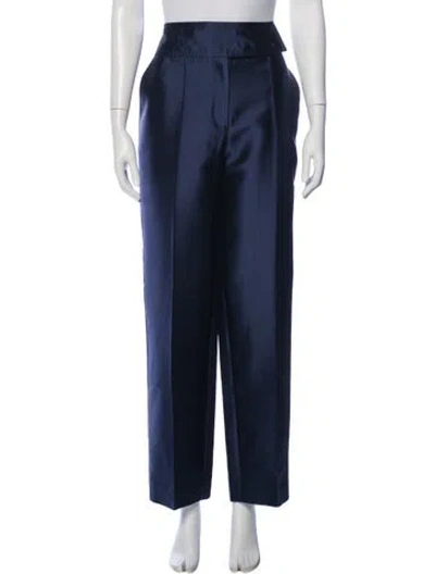 Pre-owned Christopher John Rogers Wide Leg Pants In Blue