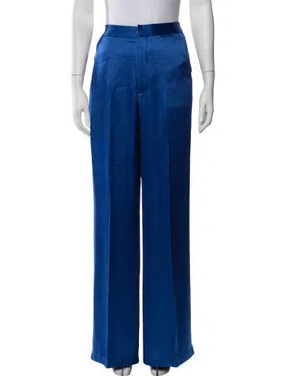 Pre-owned Christopher John Rogers Wide Leg Pants In Blue