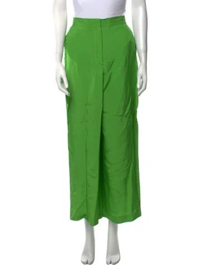 Pre-owned Christopher John Rogers Wide Leg Pants In Green