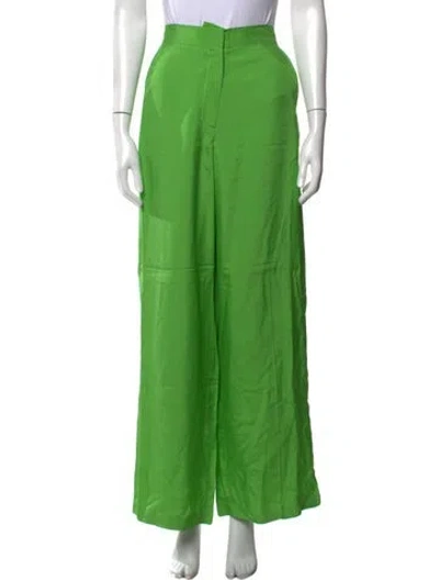 Pre-owned Christopher John Rogers Wide Leg Pants In Green
