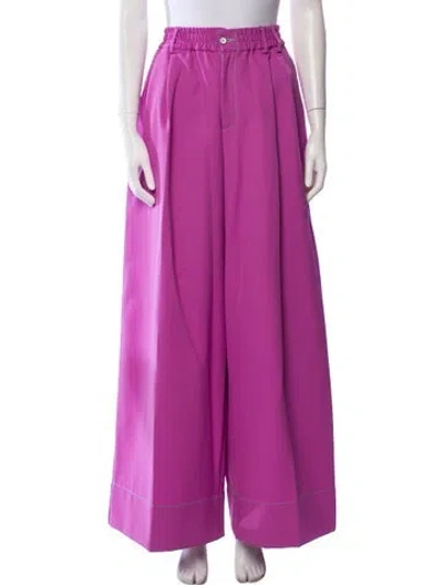 Pre-owned Christopher John Rogers Wide Leg Pants In Purple