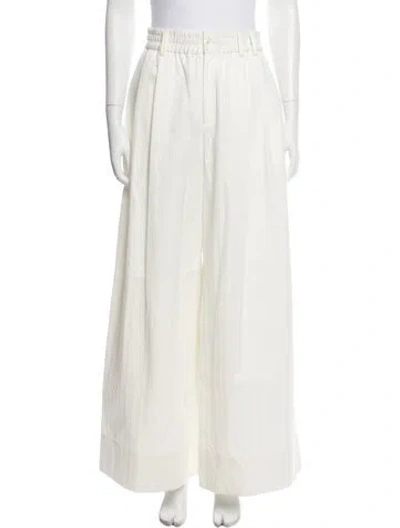Pre-owned Christopher John Rogers Wide Leg Pants W/ Tags In White