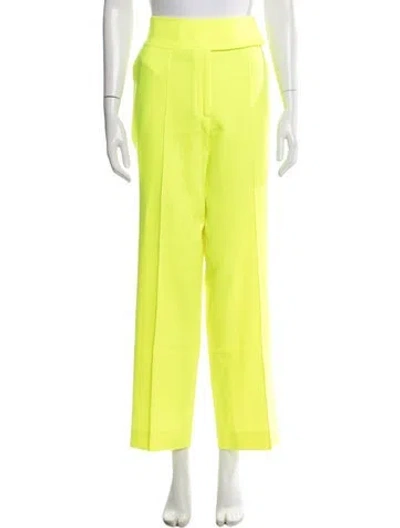 Pre-owned Christopher John Rogers Wide Leg Pants In Yellow