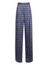 Christopher John Rogers Wiggle Dot Pleated Wide-leg Satin Trousers In Violett