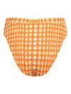 Christopher John Rogers Wiggle Dot Bikini Bottom In Orange