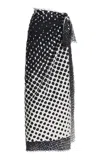 Christopher John Rogers Wiggle-dot Cotton Pareo In Multi