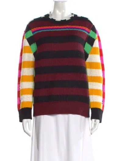 Pre-owned Christopher John Rogers Wool Striped Sweater In Multi