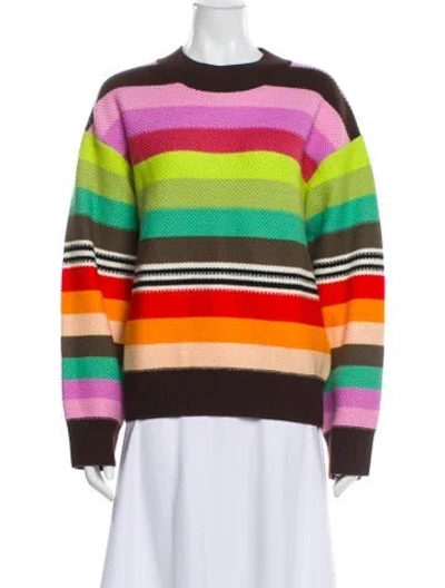Pre-owned Christopher John Rogers Wool Striped Sweater W/ Tags In Multi