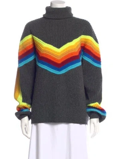 Pre-owned Christopher John Rogers Wool Striped Sweater W/ Tags In Multi