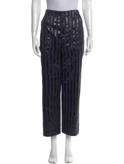 Pre-owned Christopher John Rogers X J.crew Striped Wide Leg Pants In Blue