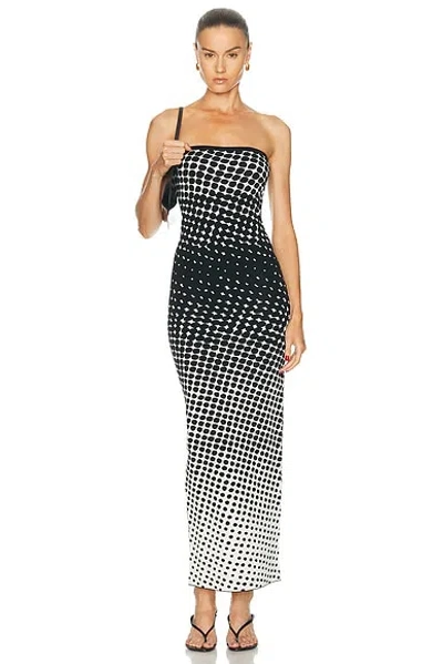 Christopher John Rogers Wiggle-dot Knit Maxi Column Dress In Multi