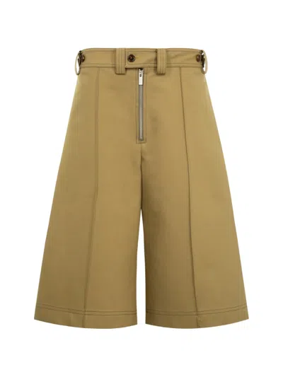 Christopher John Rogers Zip-detail Wide-leg Shorts In Green