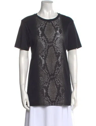 Pre-owned Christopher Kane Animal Print Crew Neck T-shirt In Black