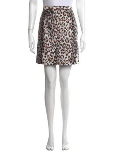 Pre-owned Christopher Kane Animal Print Mini Skirt W/ Tags In Silver