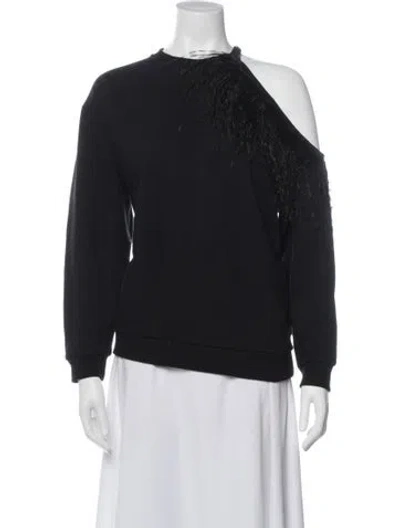 Pre-owned Christopher Kane Asymmetrical Long Sleeve Sweatshirt In Black