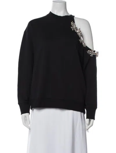 Pre-owned Christopher Kane Asymmetrical Long Sleeve Sweatshirt In Black