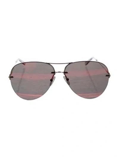 Pre-owned Christopher Kane Aviator Tinted Sunglasses In Gold