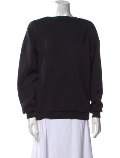 Pre-owned Christopher Kane Bateau Neckline Long Sleeve Sweatshirt In Black