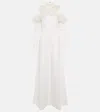 Christopher Kane Bridal Feather-trimmed Crêpe Gown In White