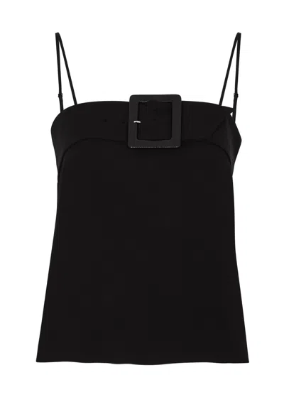 Christopher Kane Buckle-embellished Camisole Top In Black