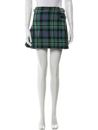 Pre-owned Christopher Kane Calfskin Mini Skirt In Green