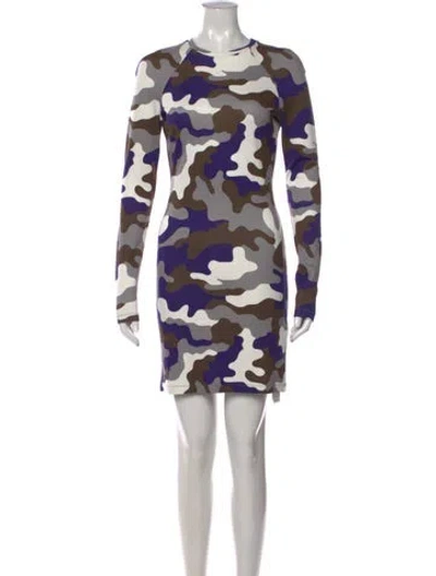 Pre-owned Christopher Kane Camouflage Print Knee-length Dress In Multicolor