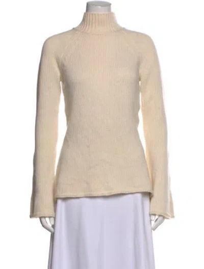 Pre-owned Christopher Kane Cashmere Turtleneck Sweater In Neutrals