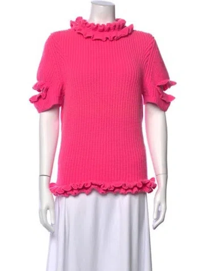 Pre-owned Christopher Kane Cashmere Turtleneck Sweater In Pink