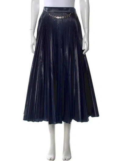 Pre-owned Christopher Kane Chain-link Accents Midi Length Skirt W/ Tags In Blue