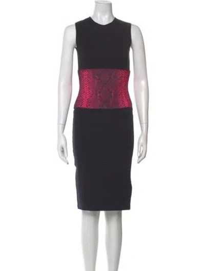 Pre-owned Christopher Kane Colorblock Pattern Knee-length Dress In Gray