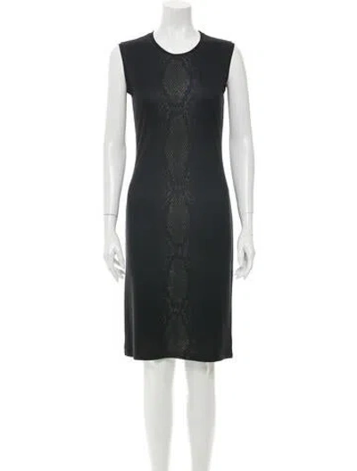 Pre-owned Christopher Kane Crew Neck Knee-length Dress In Black